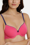 Zivame Padded Wired 3/4th Coverage T-Shirt Bra - Pink Yarrow — thumbnail 4